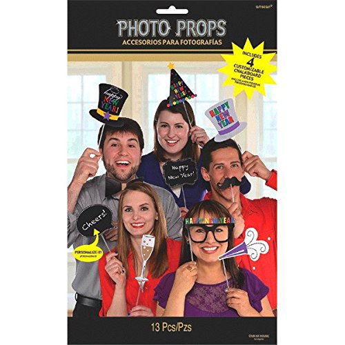 Sparkling New Year Photo Prop Kit Party Supply, Paper, Pack of 13