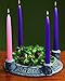 Abbey Gift Abbey & CA Gift Celtic Advent Wreath-Stone Look, 12.75 x 10 x 0.75, Gray