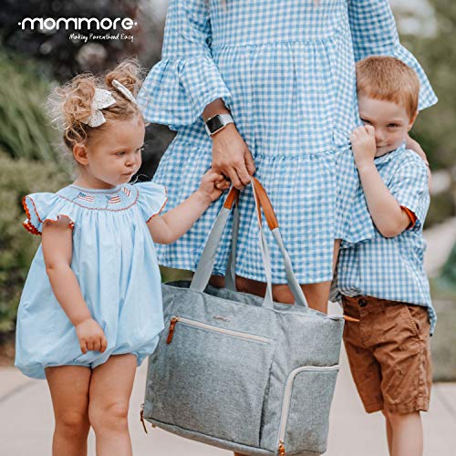 mommore Breast Pump Bag Diaper Tote Bag with 15 Inch Laptop Sleeve Fit Most Breast Pumps like Medela, Spectra S1,S2