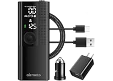 Airmoto and Power Kit Bundle Deal - 1 Bundle - Tire Inflator Portable Air Compressor with Power Kit for Charging at Home and 