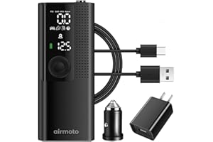 Airmoto and Power Kit Bundle Deal - 1 bundle - Tire Inflator Portable Air Compressor with Power Kit for Charging on The Road - Cordless Air Pump for Car Tires, Motorcycle, Bicycle, Balls