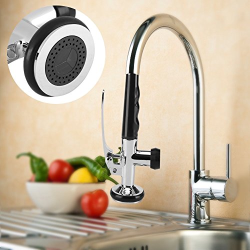 Zerodis Pull Out Sprayer Head, Pre-Rinse Faucet Sprayer Attachment for Bathroom Kitchen Sink Faucet Replacement Part