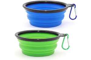 Dog Bowl Pet Collapsible Bowls, 2 Pack Collapsible Dog Water Bowls for Cats Dogs, Portable Pet Feeding Watering Dish for Walk