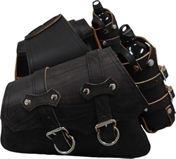 custom leather throw over saddlebags