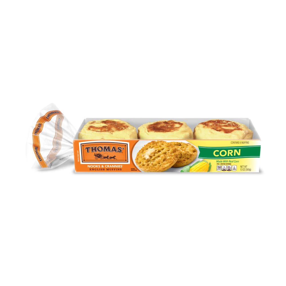 Thomas' Corn English Muffins, 6 count, 13 oz Grocery