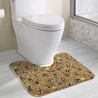 ASINL Stranger Things Toilet Bath Mat U-Shaped Contour Rug Soft Non Slip Bathroom Mat Rugs