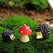 Ginsco 11pcs Fairy Garden Ancient World DIY Kit with Stone House Hedgehog Mushroom
