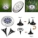 Solar Powered Ground Lights, 8LED Solar Path Lights Outdoor Waterproof Garden Landscape Spike Lighting for Yard Driveway Lawn Pathway Walkway Disk Lights (White)