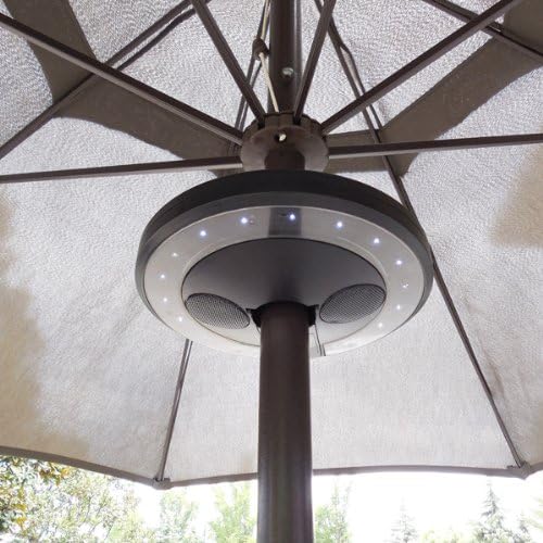 PATIO UMBRELLA BLUETOOTH SPEAKER WITH LED LIGHTS