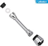 Leikedun Tap Spray Head Universal 360 Rotatable Aerator ABS Polished Chrome view 2