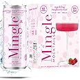 Mingle Mocktails Sparkling Raspberry Rose, Premium Non-Alcoholic Drinks, Refreshing Pre-Mixed Drinks, Healthy Alternatives, Canned Mocktails, 12 fl. oz. Cans, Pack of 12