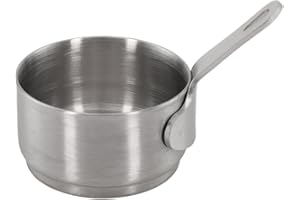 Saucepan, Stainless Steel Small Non-Stick Milk Pan with Brushed Finish for Boiling Milk or Brewing Tea, Smooth Edge, High Tem