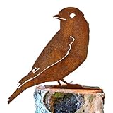 Elegant Garden Design Bluebird, Steel Silhouette with Rusty Patina