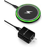 Wireless Charger Samsung S26, 15W Android Wire Less Charging Pad for Galaxy S25 Ultra S25+ S24, Fast Charging Station with Block for Google Pixel 10 Pro XL/9a Android iPhone 17 16 Cargador inalámbrico