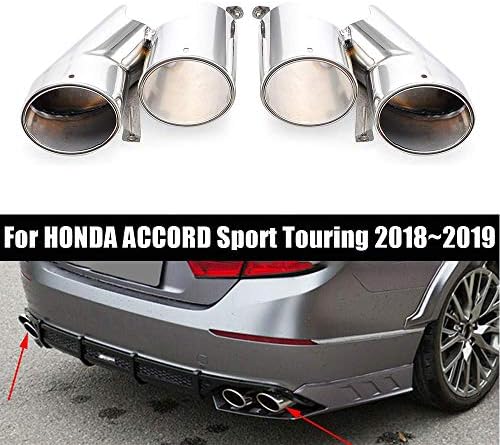 Motorfansclub Tail Exhaust Pipe Quad Tip Fit For Compatible With Honda Accord 2018 2019 Sport Touring Akasaka Stainless Polished Quad Muffler Exhaust Tips Finisher Buy Online At Best Price In Uae Amazon Ae