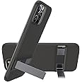 ESR Metal Kickstand Case Compatible with iPhone 12 Pro Max 6.7-Inch [Patented Two-Way Stand] [Reinforced Drop Protection] [Soft and Flexible Back] - Translucent Black