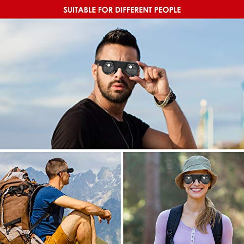 Ultralight Hand-Free Binoculars Glasses Portable Spyglasses Adjustment Magnifier Outdoor for Fishing, Bird Watching, Sports, Concerts, Theater, Opera, TV, Sight Seeing, Hands-Free Opera Glasses