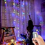 Leytn Rideau Lumineux 3 m x 3 m, Rideau Lumineux Extérieur de Noël 300LED USB Gu