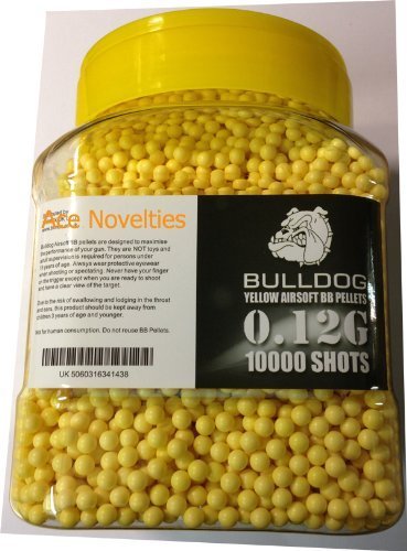 Bulldog High Pro Grade 6mm 0.12g Light Weight Yellow BB Pellets x 10000 Tub