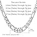 U7 Flat Link Chain 5mm Stainless Steel Italy Figaro Chain Necklace for Men -26 Inch