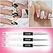 Nail Art Brush Set Acrylic UV Gel Painting Brush Nail Art Liner Brushes Crystal Handle Manicure Salon Tools (3Pcs)