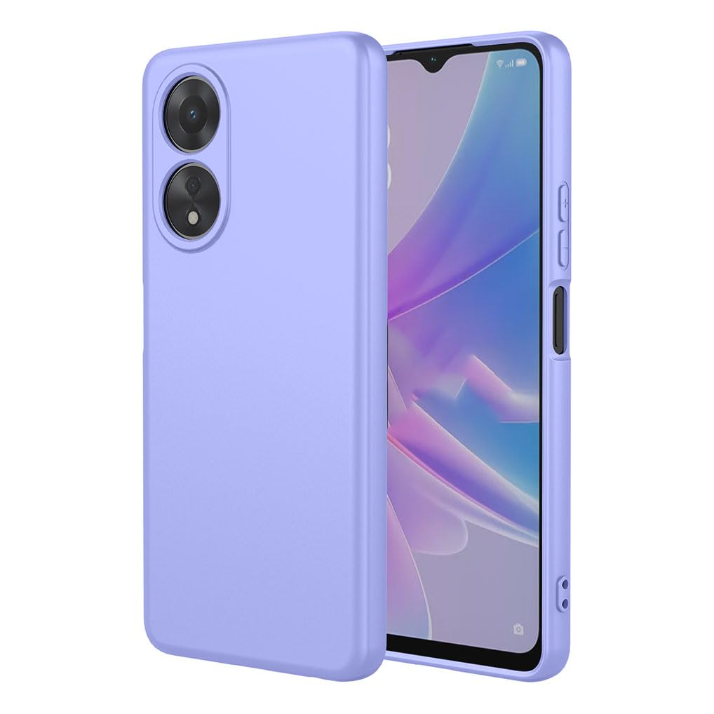 SEAHAI Case for OPPO A17 / OPPO A17K, Ultra Thin Silky-Soft Touch Liquid Silicone Phone Cover with Shockproof Airbag Design, Premium TPU Bumper Fashion Case - Purple