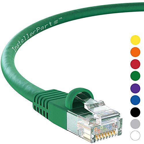 InstallerParts (10 Pack) Ethernet Cable CAT6 Cable UTP Booted 0.5 FT - Green - Professional Series - 10Gigabit/Sec Network/High Speed Internet Cable, 550MHZ