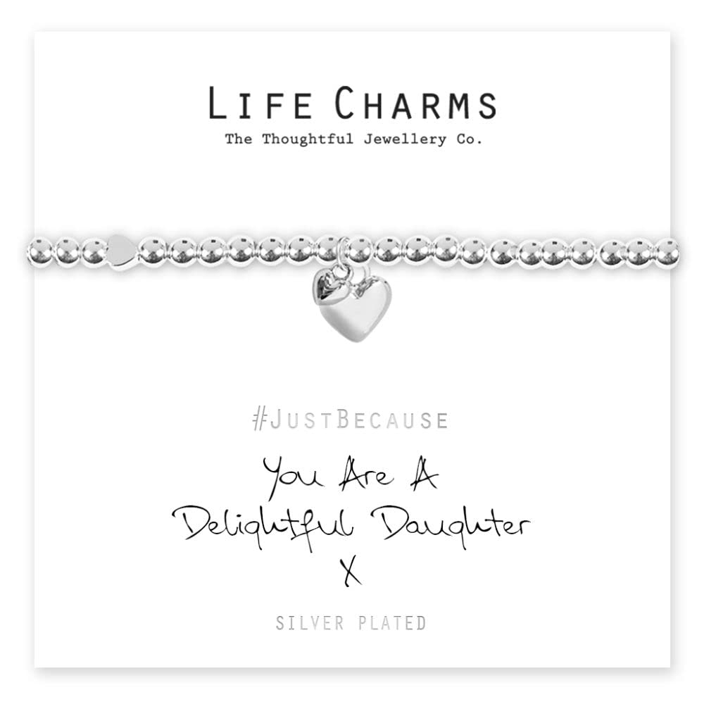 Life Charms Women Jewellery Delightful Daughter Bracelet Wristband Ladies Gift