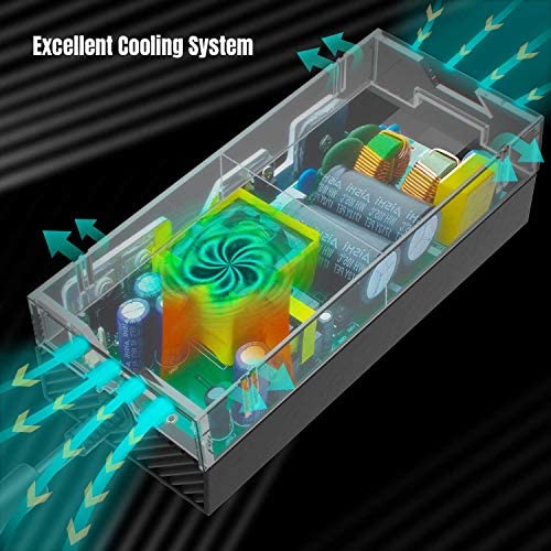 Xbox One Power Supply Brick, [Advanced QUIET VERSION] AC Adapter Power Supply Charger Cord Replacement for Xbox One 100-240V, Black