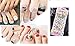Bavs 6 Different Sheet Toes Nail Stickers Decal Beauty for Women Girls Kids Decals Manicure Polish 3D Art Glass Slice Toe Nail Sticker/Bling Bling Cubic 1 (Random)