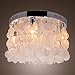 LightInTheBox Modern White Shell + Crystal Home Ceiling Light Fixture Flush Mount, Pendant Light Chandeliers Lighting for Bedroom, Living Room