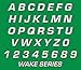 Boat & Jetski Registration Numbers - Domed/Raised Decal (16 pcs) White Center/Chrome Outline (Wake Series)
