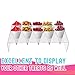 Clear Acrylic Ice Cream Cone Holder Stand 10 Holes to Display Snow Cones Sushi Hand Rolls Popcorn Candy French Fries Sweets Savory, Ice Cream Recipe Ebook Included