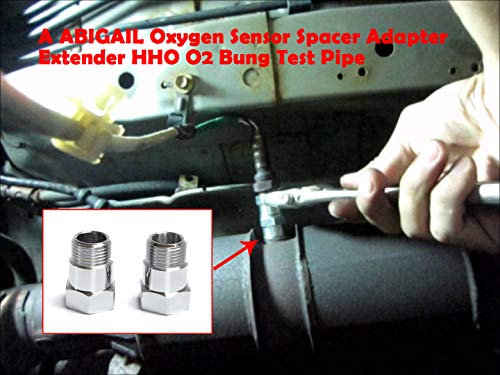 Universal Oxygen O2 Sensor Spacer Adapter Extender extension spacer HHO O2 Bung Test Pipe With M18x1.5 Mild Steel 2 pcs A7831F