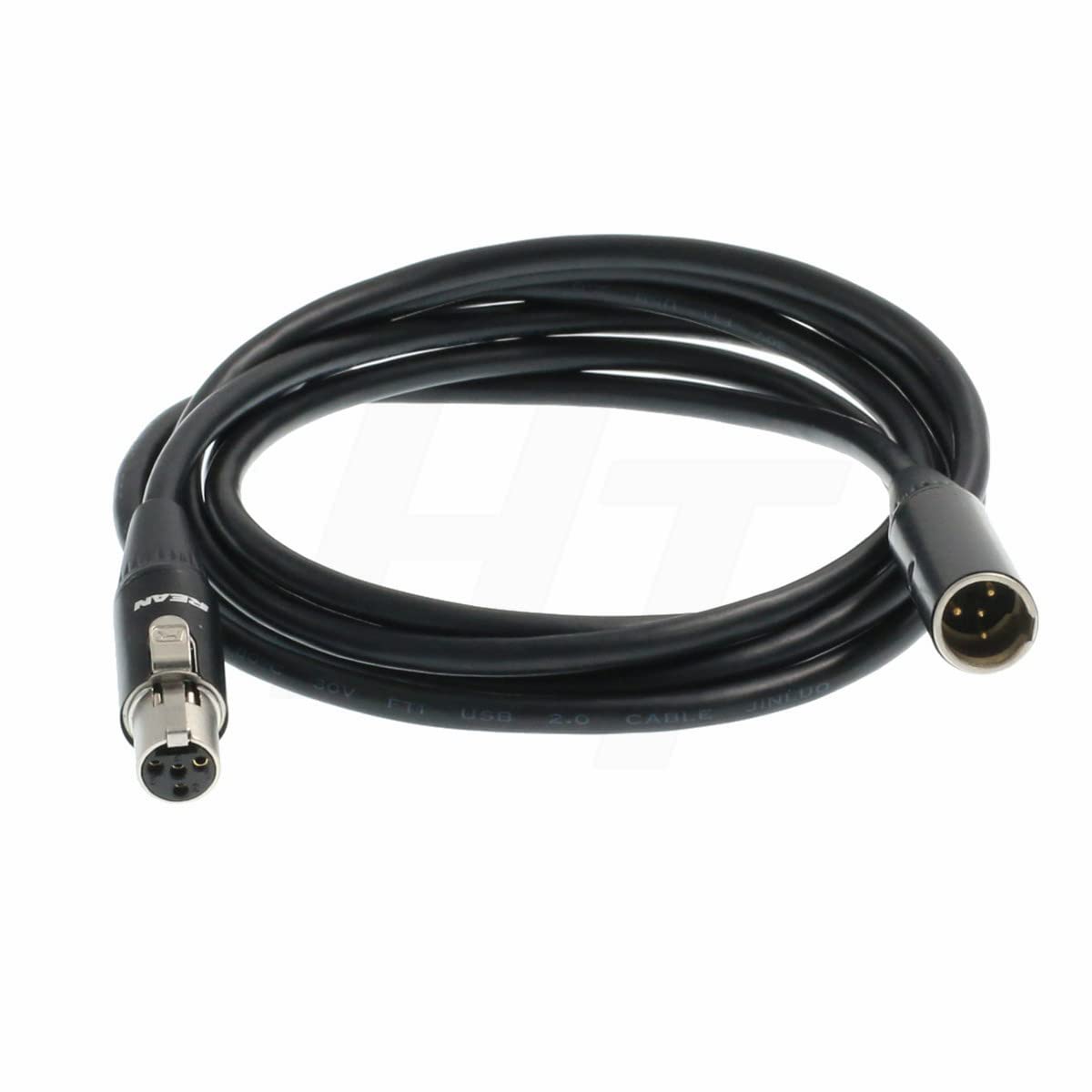 HangTon Headset Microphone Audio Adapter Extension Cable for Shure SM-93 WBH WL Body-Pack Transmitter Mini XLR 4 Pin TA4F Male to Female (60)