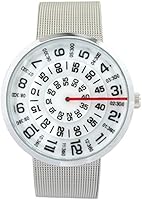 YouYouPifa Unisex Special Design Dial Stainless Steel Quartz Business Wrist Watch (White)