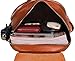 Heshe Womens Genuine Leather Backpack Casual Daypack Ladies Fashion Bag (Sorrel)