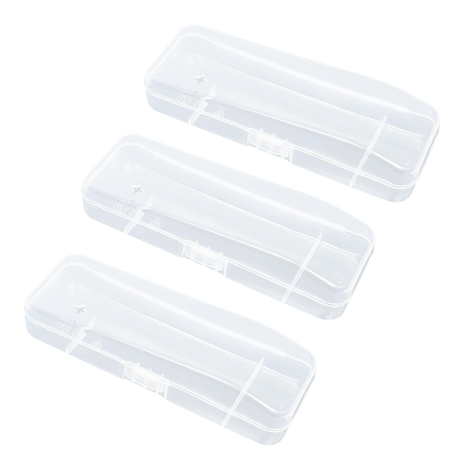 MEISH 3pcs Manual Razor Travel Case Razor Storage Box Transparent Razor Protector Shaver Holder Protector Case for Manual Razor System Accessories