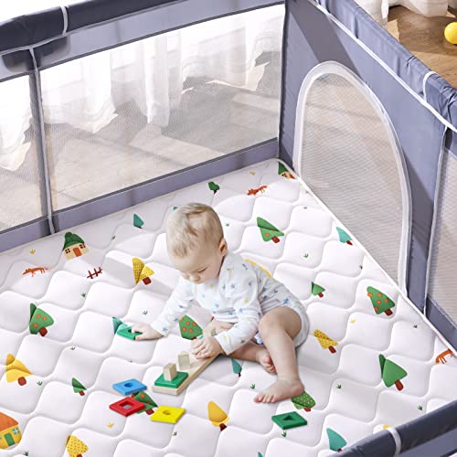 Premium Foam Baby Play Mat 50" X 50", Thick OnePiece Crawling Mat