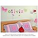 Wall Letters a Purple Butterfly Decorative Wall Letter for Children's Nursery Baby's Room Baby Name Girls Bedroom Decor - Alphabet Initial Vinyl Stickers Decals Kids Decorations Graphics Butterflies