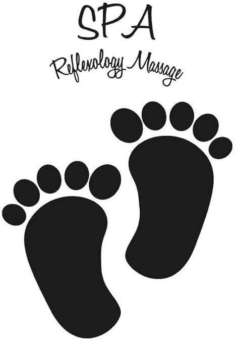 Amazon スパリフレクソロジーマッサージテキスト足シルエット壁アート足スパステッカーデカール用家の装飾68x94センチ ウォールステッカー オンライン通販