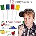 48 Building Blocks Favors - 12 Lollipop Suckers in 4 Flavors + 12 Bracelets + 12 Mini Notepads + 12 Pencils, Brick Birthday Party Supplies and Prizes