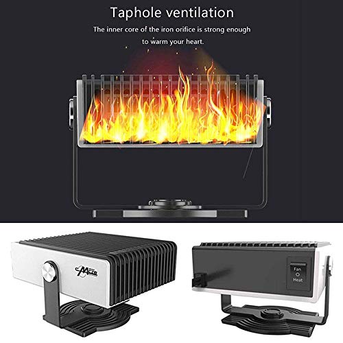 Lesgos 24V Portable Car Heater, 150W 2 in 1 Vehicle Windshield Defogger Defrostere, 30s Fast Heating Auto Ceramic Heater Cooling Fan Plug in Cigarette Lighter for Automobile Trucks RV SUV - Thumbnail 5