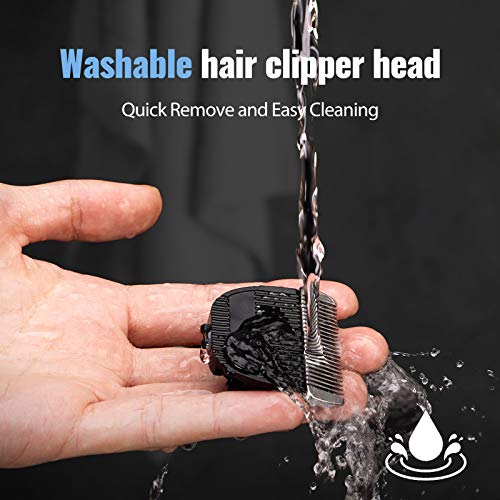 Easy4U Hair Clippers for Men Professional Cordless Electric Hair Trimmer Ceramic Blade Barbers Grooming Kit Rechargeable LED Display