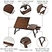 Laptop Lap Desk NNEWVANTE Bed Tray Table Adjustable 100% Bamboo Foldable Laptop Table Breakfast Serving Tray w’ Tilting Top Drawer Leg Lock- Chestnut Colorthumb 3