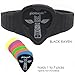 Pickbandz PRO Guitar Pick Holder Silicone Wristband in Black Raven - M to L fit - Designed to hold up to 7 Picks!