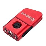 MANKER LAD 300 Lumen Micro Sized LED USB Rechargeable Keychain Flashlight With Cree XP-G3 LED + 2x Red Straw Hat LED for Everyday Carry (LAD XPG3 Red)