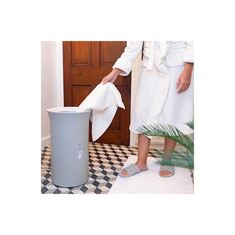 LiveFine Towel Warmer Large Bucket Style Luxury Heater with LED