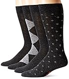 Dockers Men's 4 Pack Argyle Dress Socks