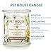 One Fur All - 100% Natural Soy Wax Candle 20 Fragrances - Pet Odor Eliminator, Up to 60 hrs Burn Time, Non-Toxic, Eco-Friendly Reusable Glass Jar Scented Candles– Pet House Candle, Vanilla Sandalwood